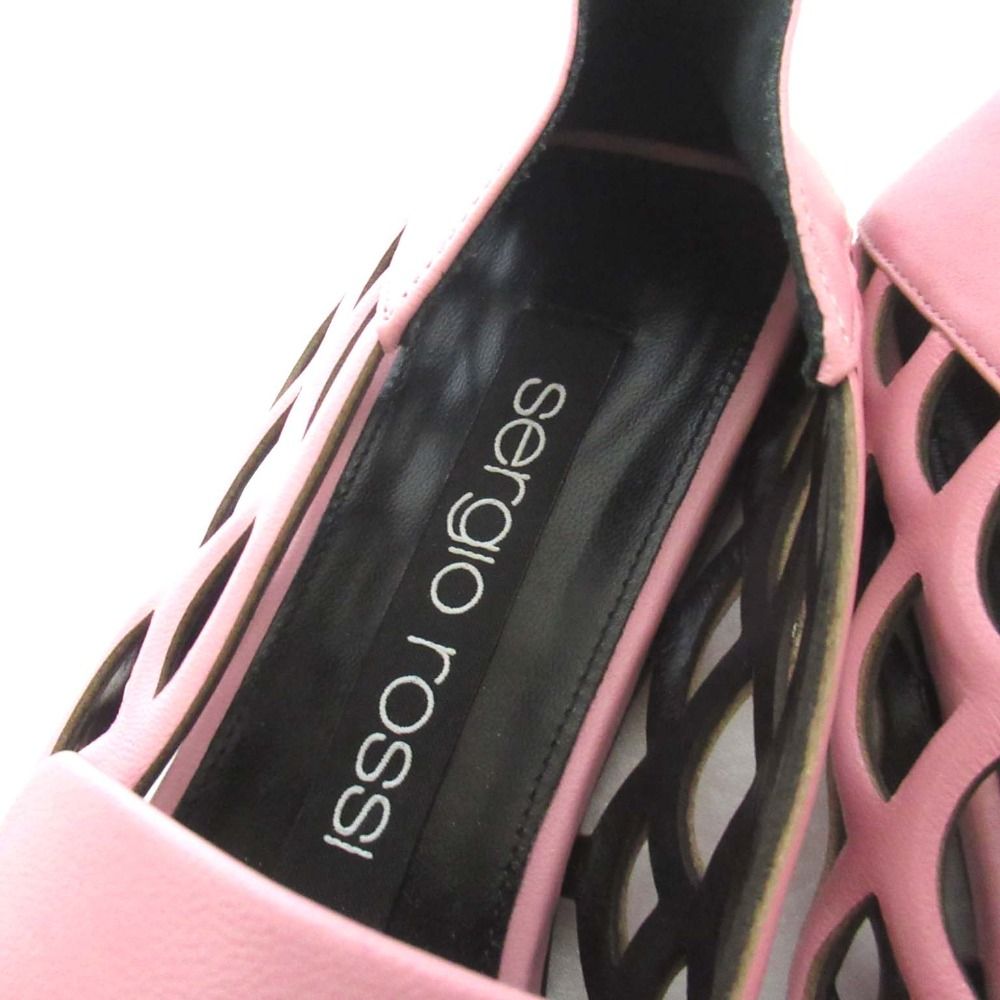 新品同様 Sergio Rossi セルジオロッシ SR1 カットワーク レザー