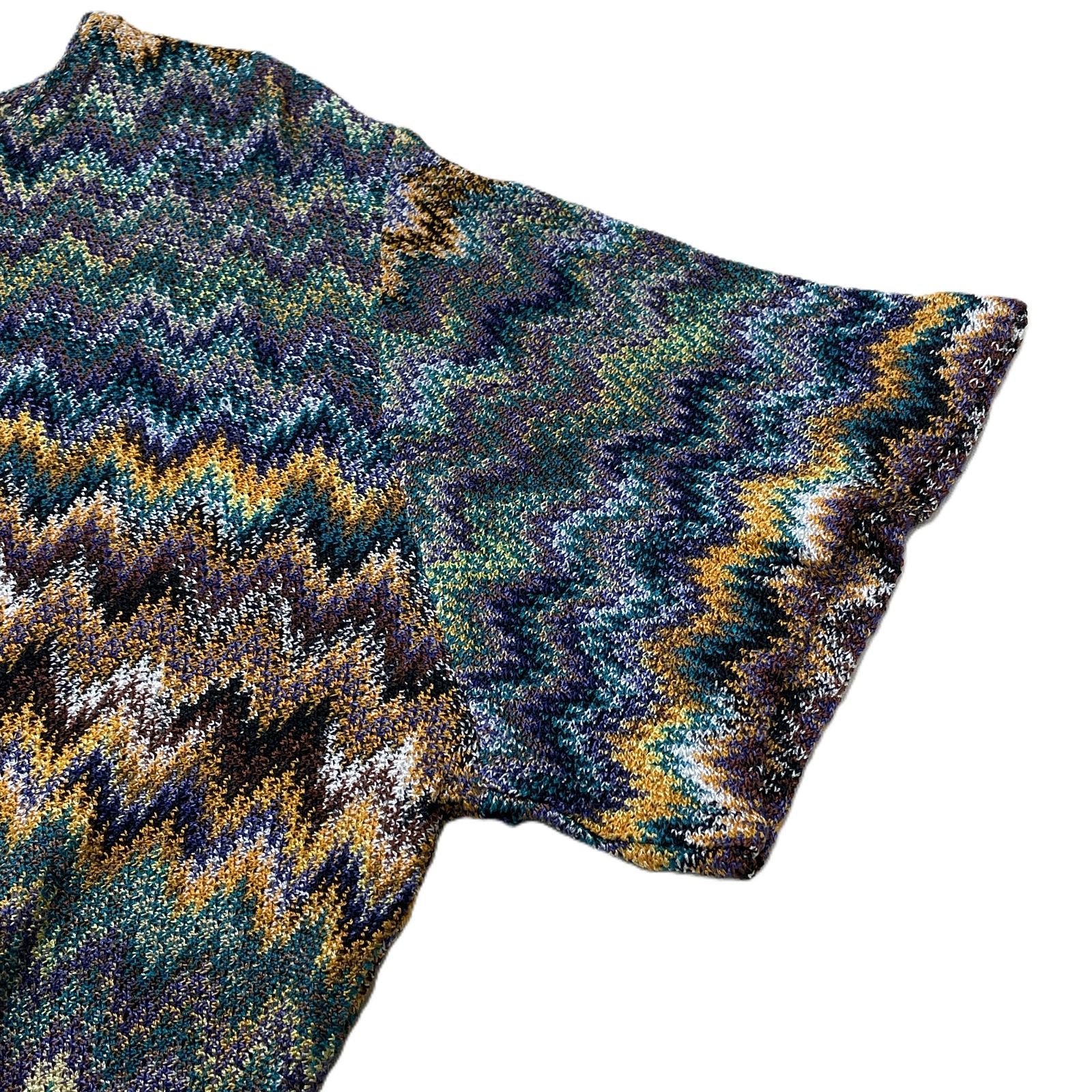 MISSONI ミッソーニ 半袖ニット セーター マルチカラー 総柄 - Mercari