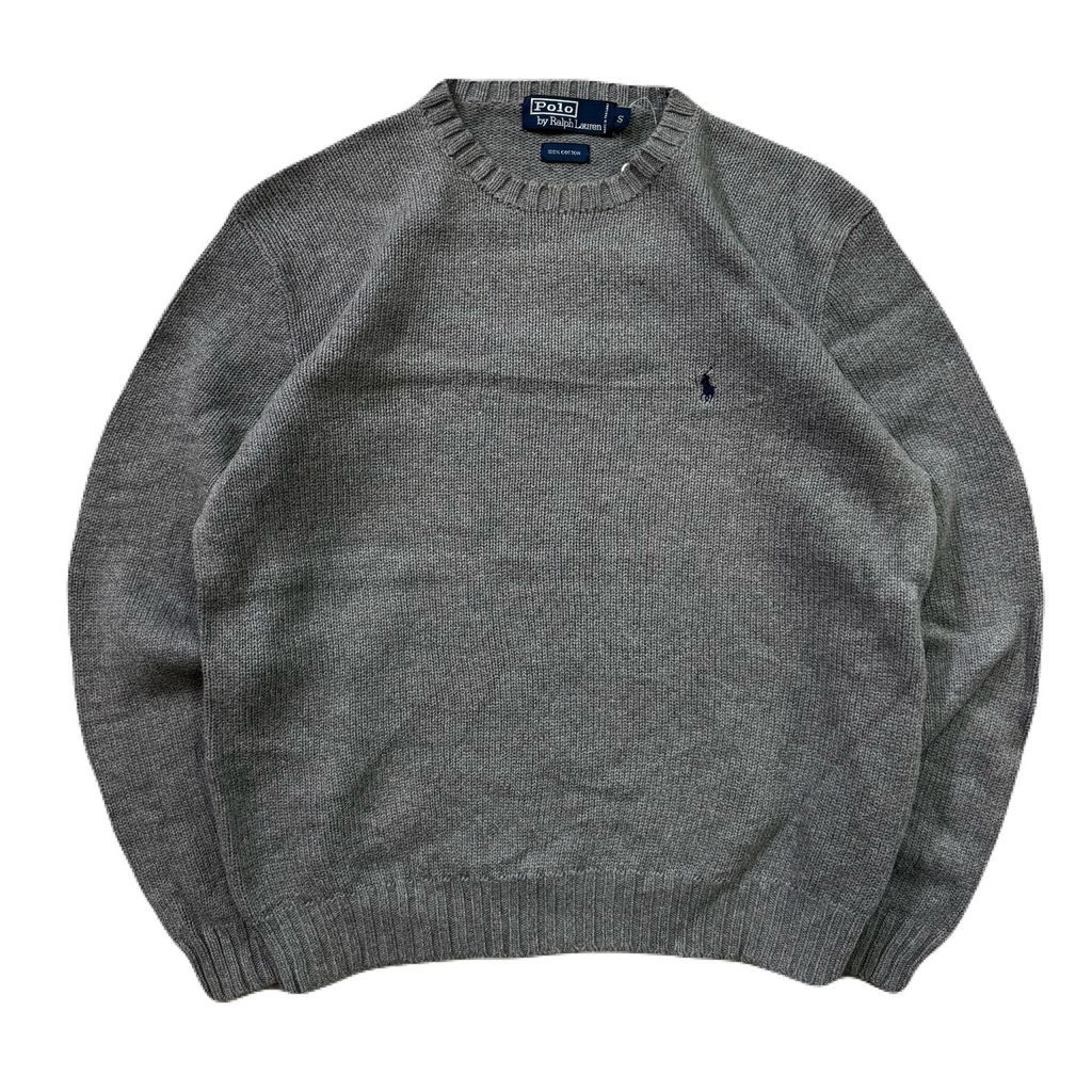Polo by Ralph Lauren ポロ ラルフローレン コットンニット グレー S