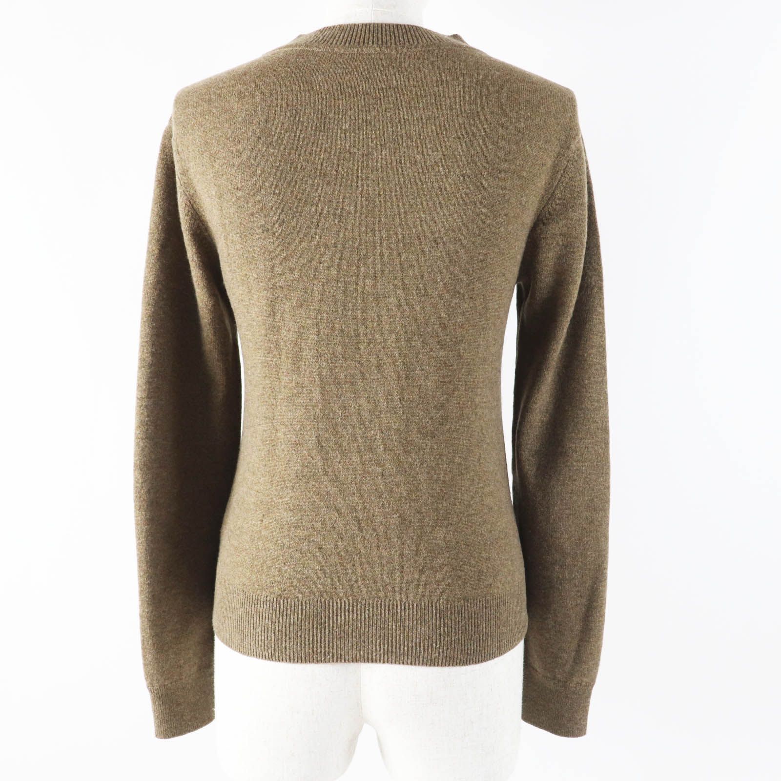 美品◎HERMES エルメス 22AW 2H2631D1 カシミヤ Hリフト 長袖 ニットプルオーバー ブラウン系 34 UK製 正規品 レディース 美品◎HERMES エルメス 22AW 2H2631D1 カシミヤ Hリフト 長袖 ニット