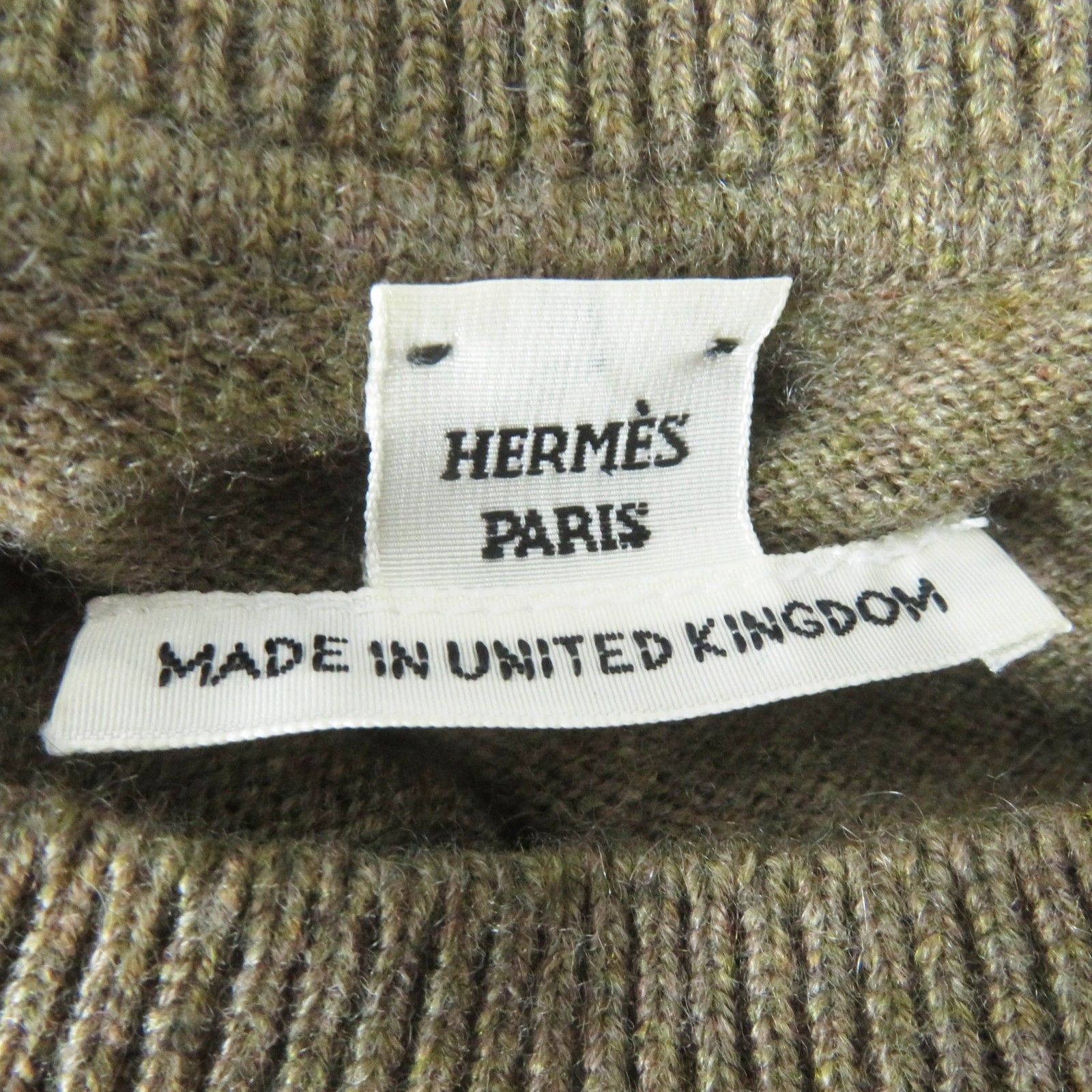 美品◎HERMES エルメス 22AW 2H2631D1 カシミヤ Hリフト 長袖 ニットプルオーバー ブラウン系 34 UK製 正規品 レディース 美品◎HERMES エルメス 22AW 2H2631D1 カシミヤ Hリフト 長袖 ニット