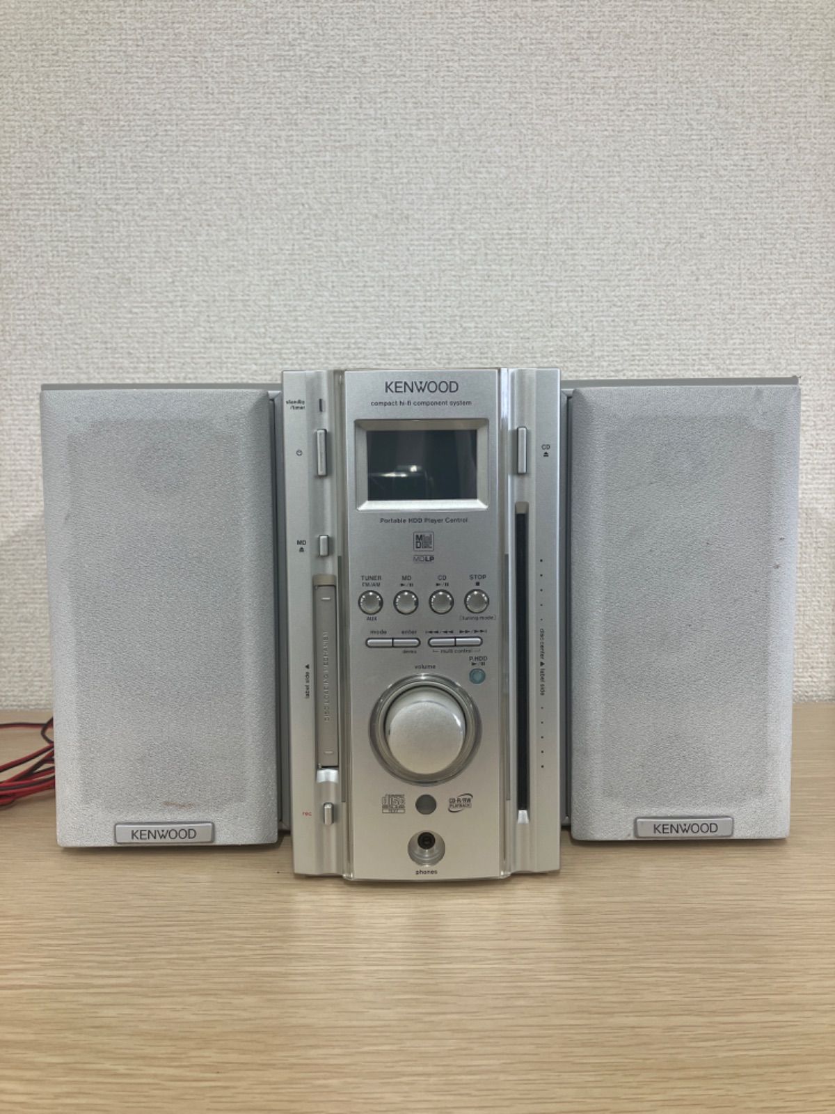 0【通電確認済・動作未確認】KENWOOD コンポ CD&MD RD-ESA5MD CD