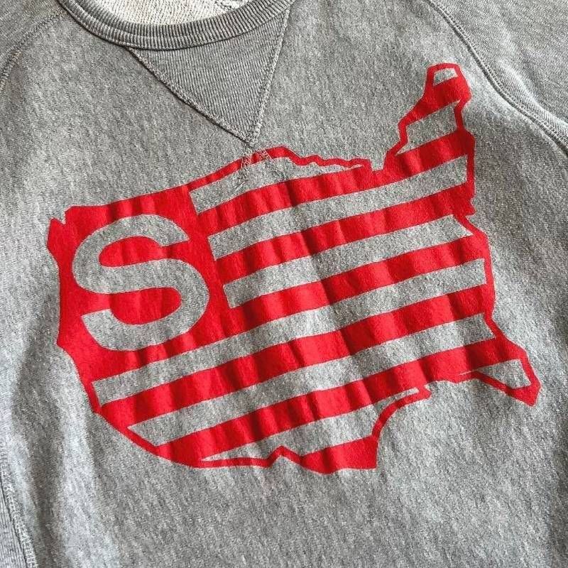 00s archive stussy ステューシー アメリカ地図グラフィック Sロゴ 両