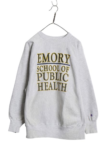 90s USA製 ☆ チャンピオン リバースウィーブ 4段 カレッジ プリント