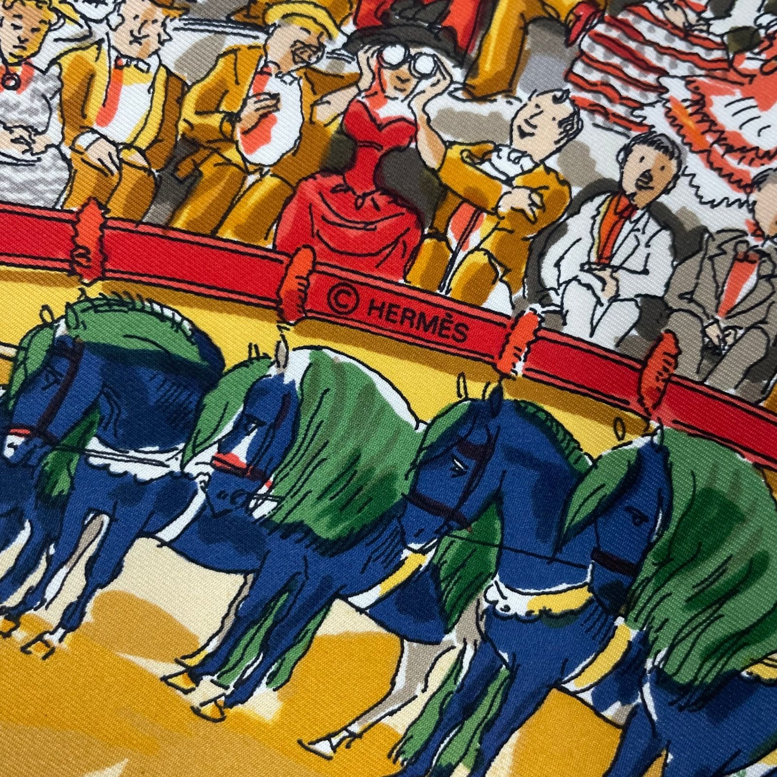 美品 HERMES エルメス スカーフ シルク カレ90 CIRQUE MOLIER モリエ