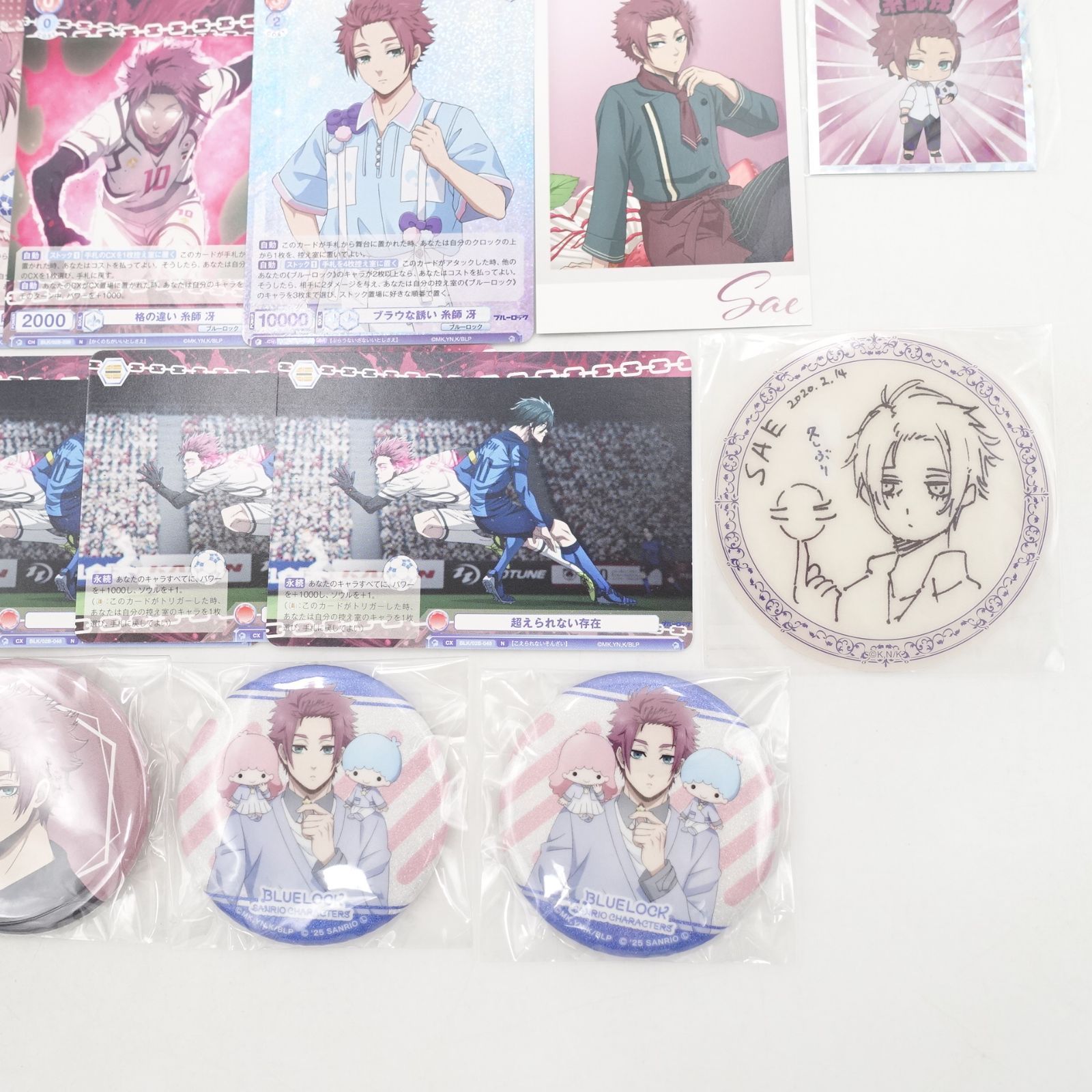ブルーロック 糸師冴 サンリオ frame 缶バッジ 甘い誘惑 チェキ風