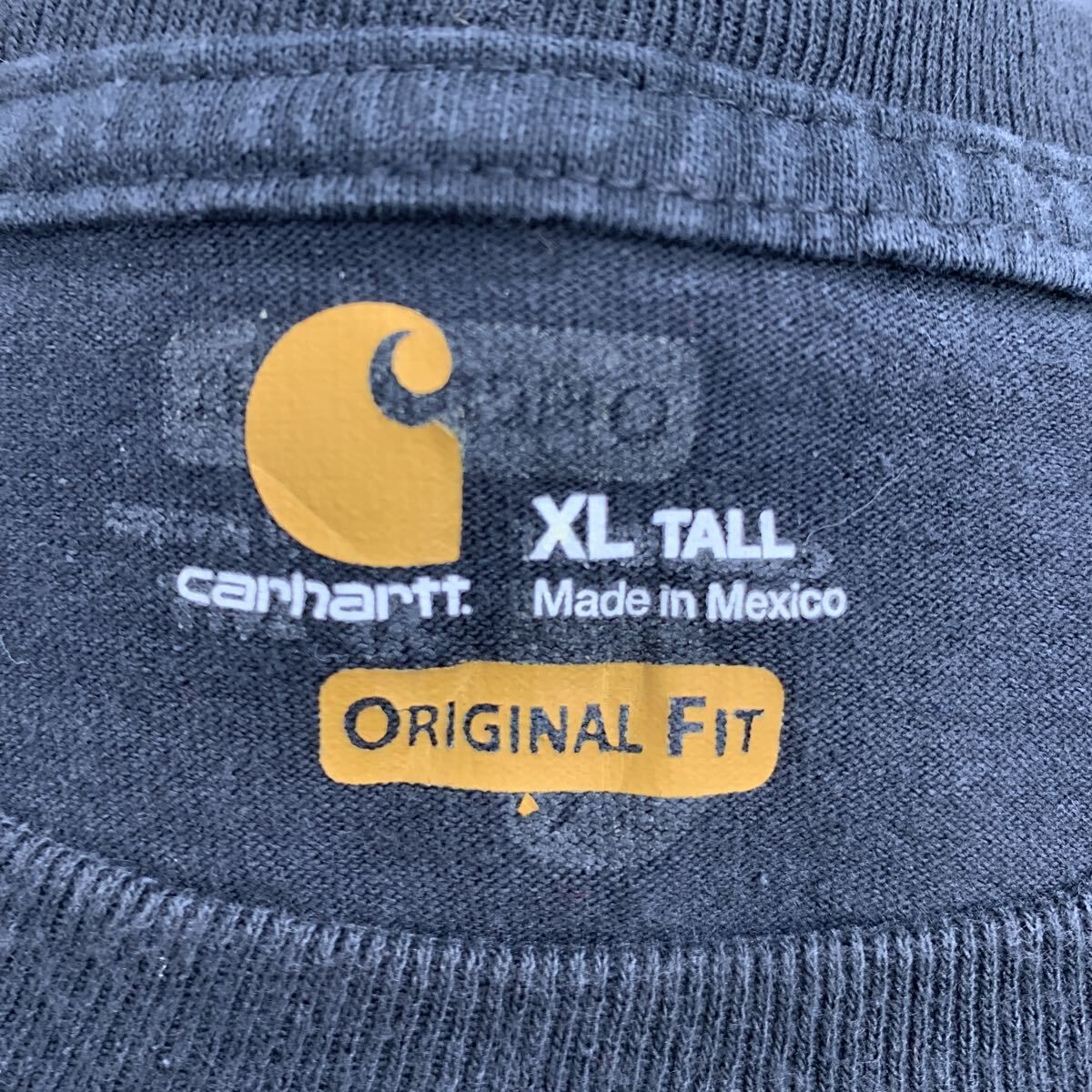 メキシコ製 carhartt 長袖 ロゴTシャツ XL ブラック カーハート プル
