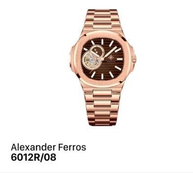  正規品ー ー未開封 Alexander Ferros 6012R-DT-08 高見え 自動巻き時計 腕時計(アナログ)