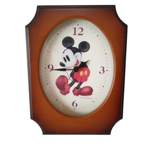 ジャンク 掛け時計 ミッキーマウス柄 アンティーク風 - メルカリ