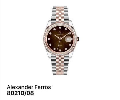  正規品ー ー未開封 Alexander Ferros 8021D-DT-01 Vネック 自動巻き時計 腕時計(アナログ)