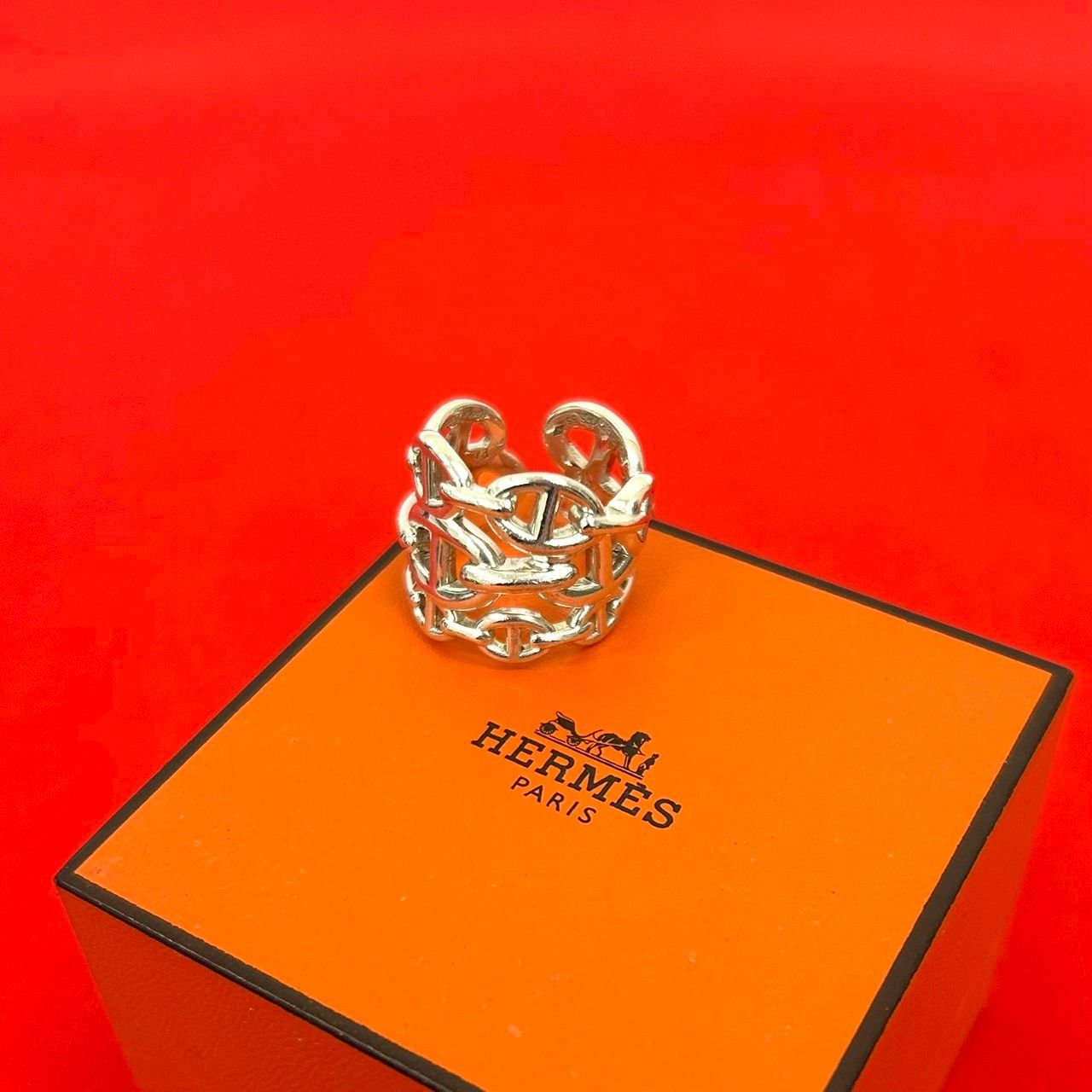 HERMES シェーヌダンクルアンシェネシルバー箱付き