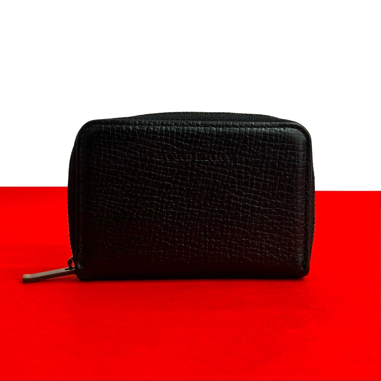 極 美品 BURBERRY バーバリー ノバチェック ロゴ 刻印 レザー 本革