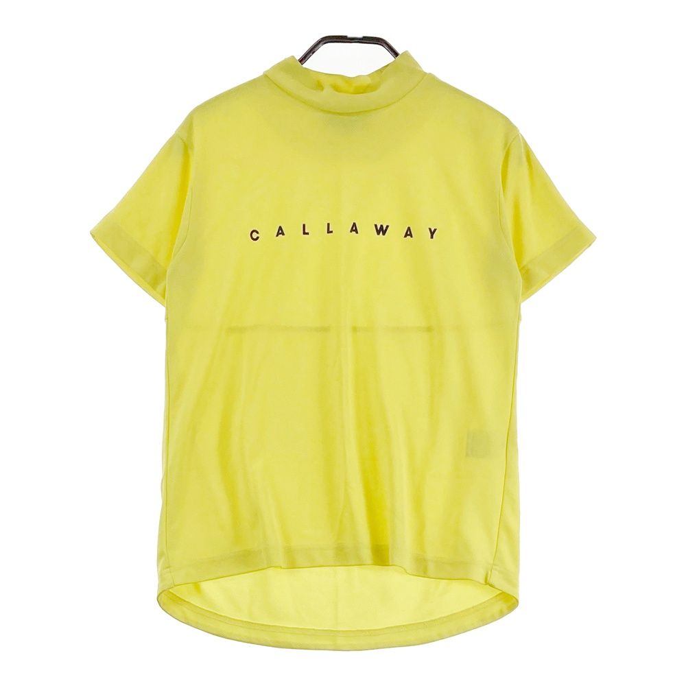 サイズ：S CALLAWAY キャロウェイ ハイネック 半袖Tシャツ イエロー系