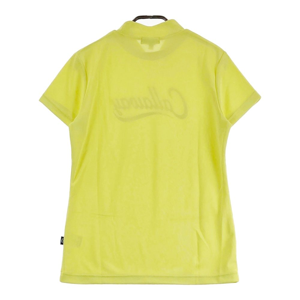 サイズ：L CALLAWAY キャロウェイ ハイネック 半袖Tシャツ イエロー系