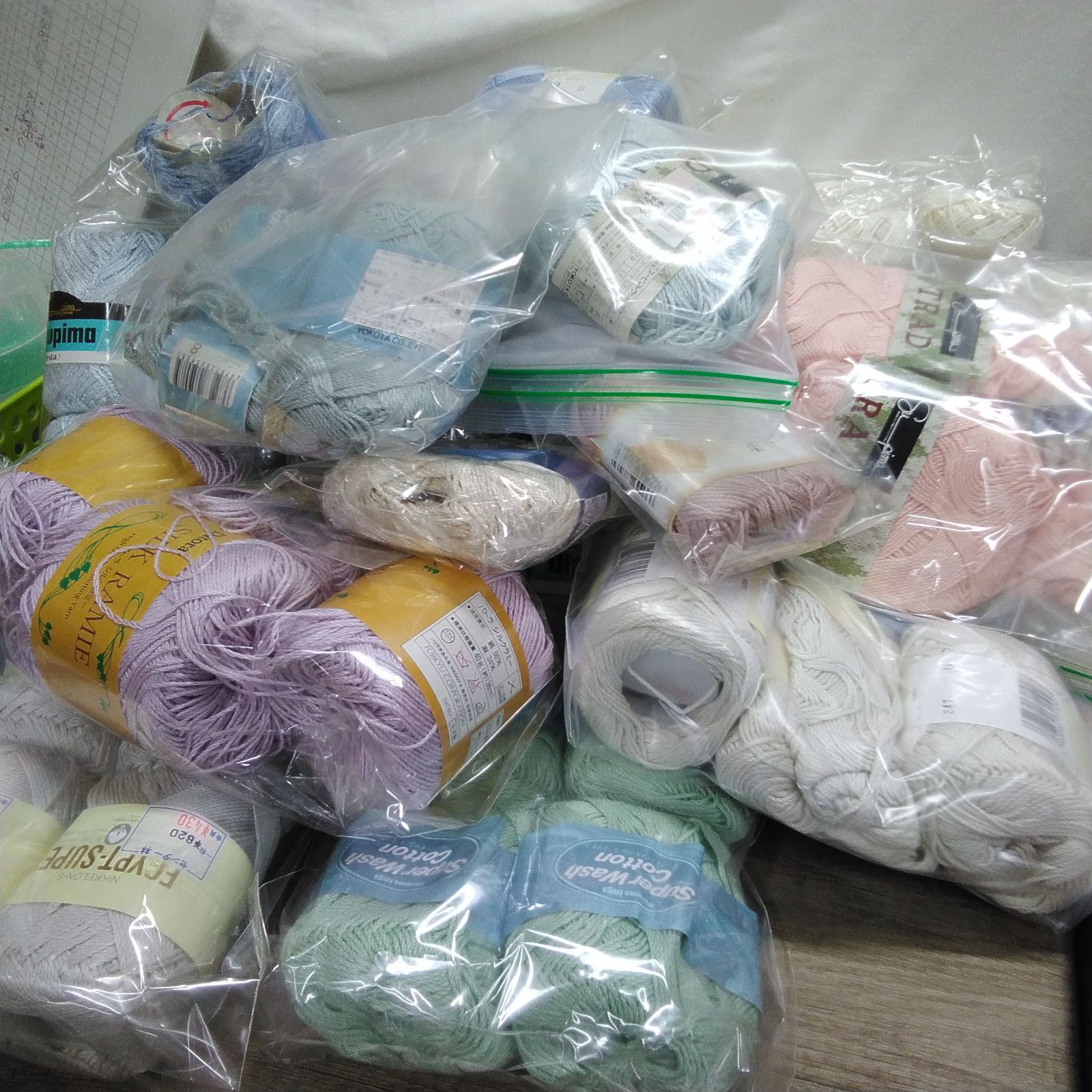 ハンドメイド 手芸 編み物 レース編み レース糸 サマーヤーン色々 いっぱいまとめ! 未使用品(使いかけ品あり) 長期間保管品 T834