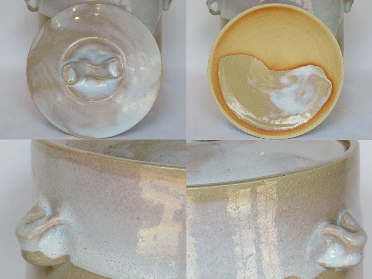 ☆春の超特売品☆】 蓮光山 守繁徹作 萩焼 双耳水指 茶道具【税込