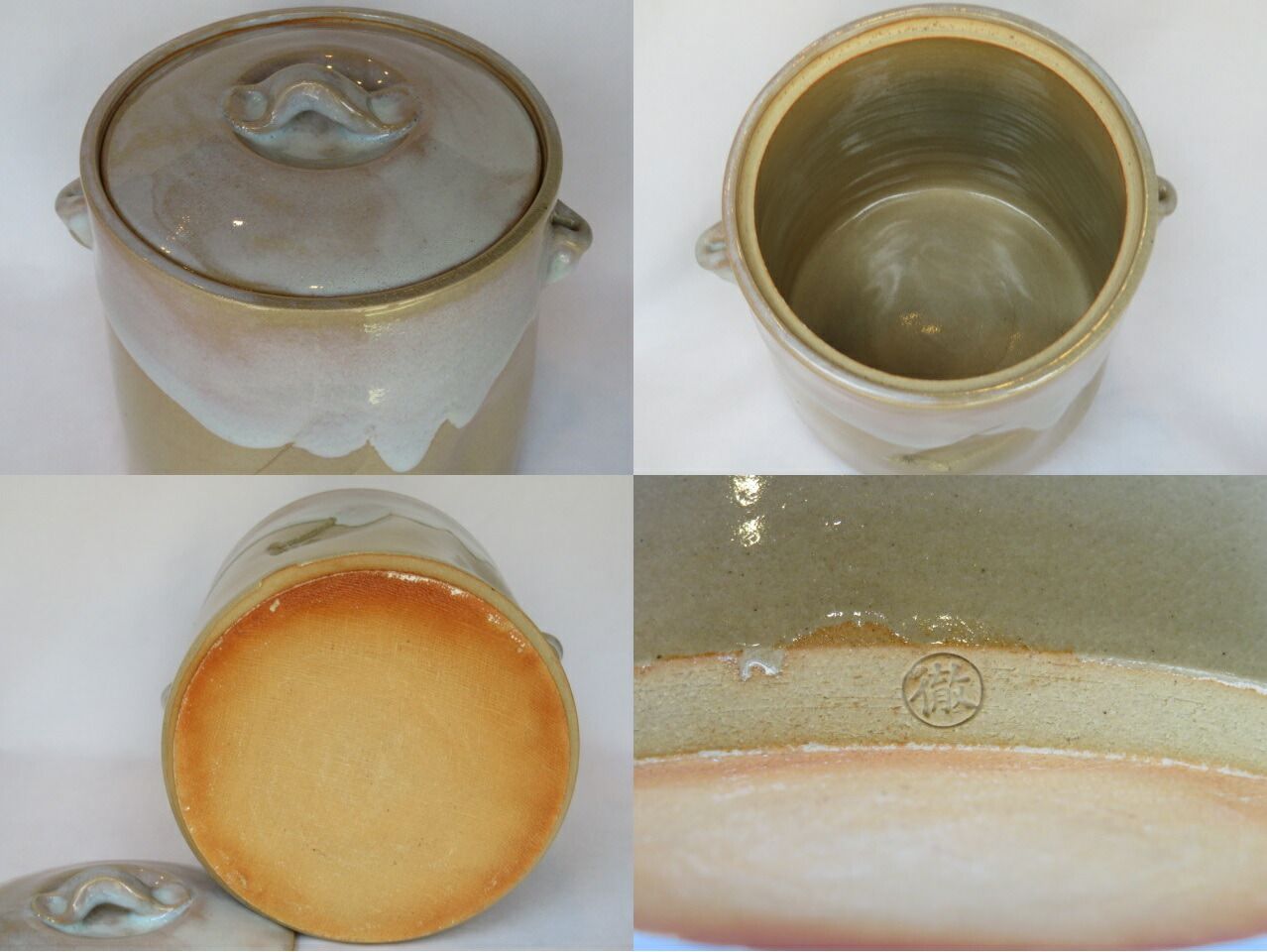 ☆春の超特売品☆】 蓮光山 守繁徹作 萩焼 双耳水指 茶道具【税込