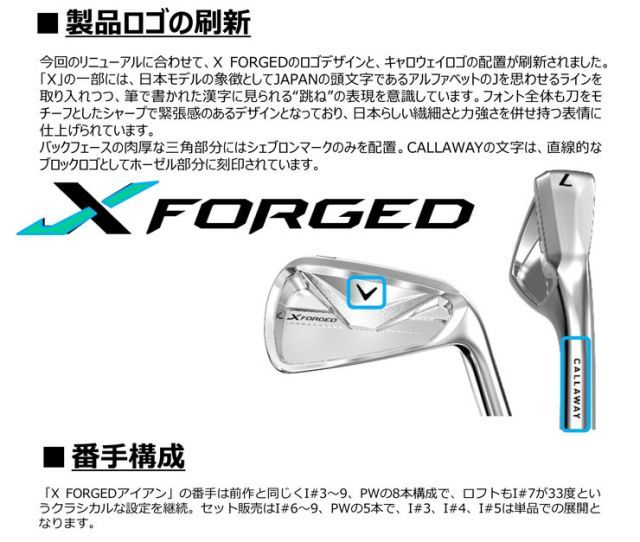 キャロウェイ X FORGED アイアン 5本セット[＃6-P] ダイナミック