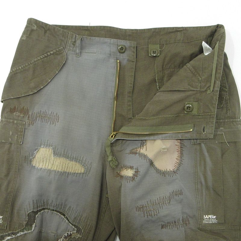 三重本店】 中古 SAPEur | サプール M-65 Re:MAKE CARGOPANTS リメイク