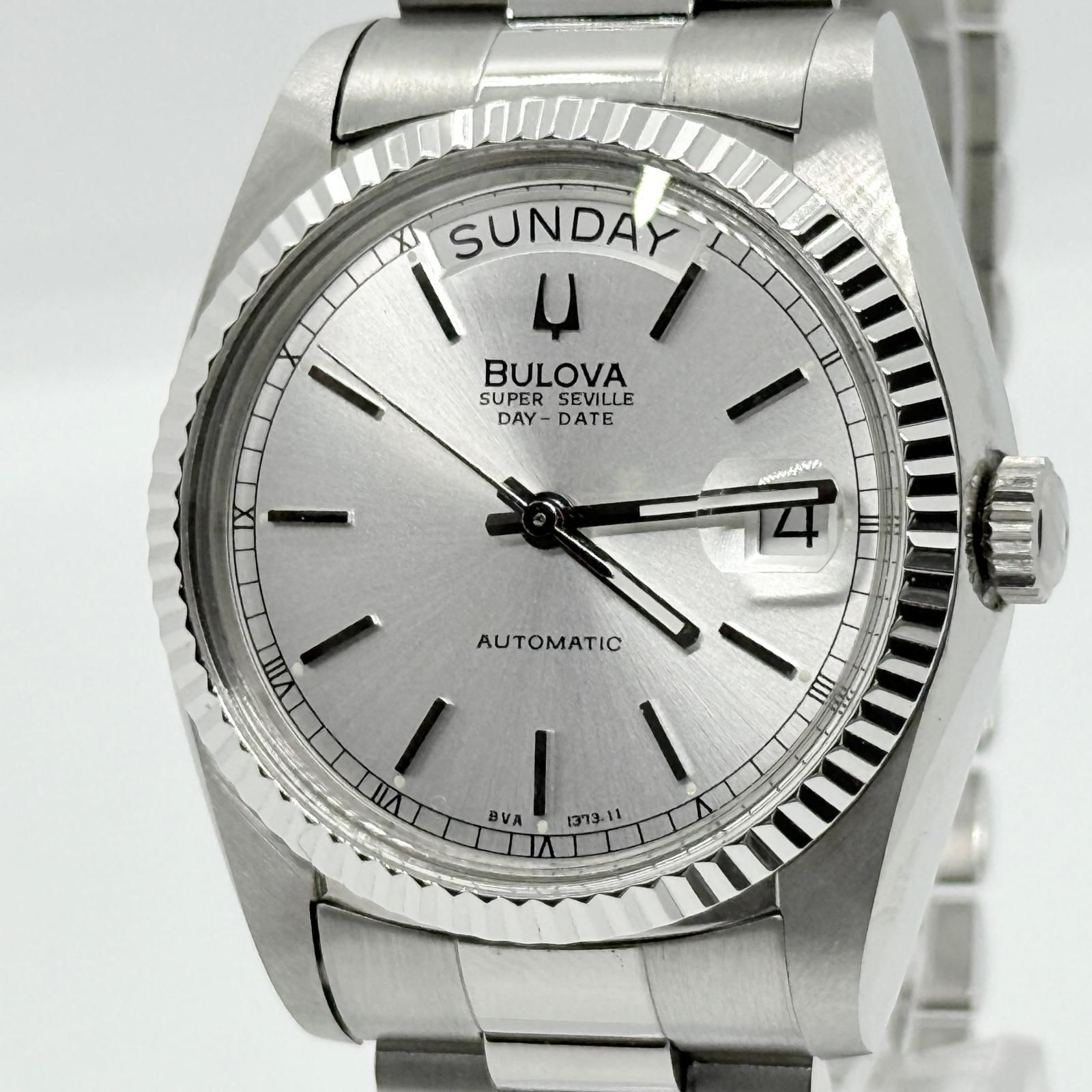 BUROVA ブローバ スーパーセビル 4410101 6-720952 シルバー AT メンズ 