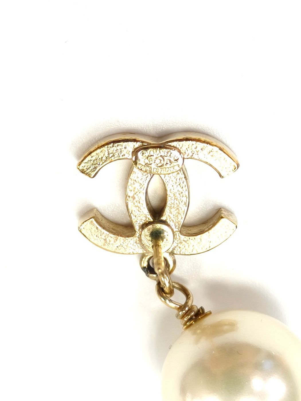 CHANEL シャネル ココマーク パール ピアス ブラック 管理番号：8614