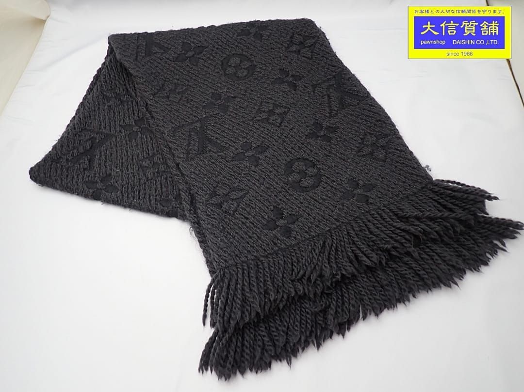 LOUIS VUITTON ルイ ヴィトン エシャルプ ロゴマニア ウールマフラー