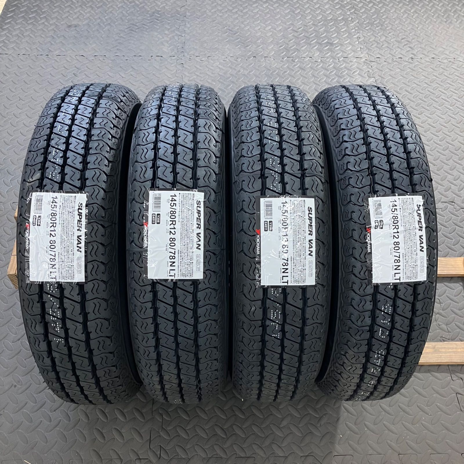 25年製 新品タイヤ 145/80R12 80/78N LT ヨコハマ スーパーバン356(夏