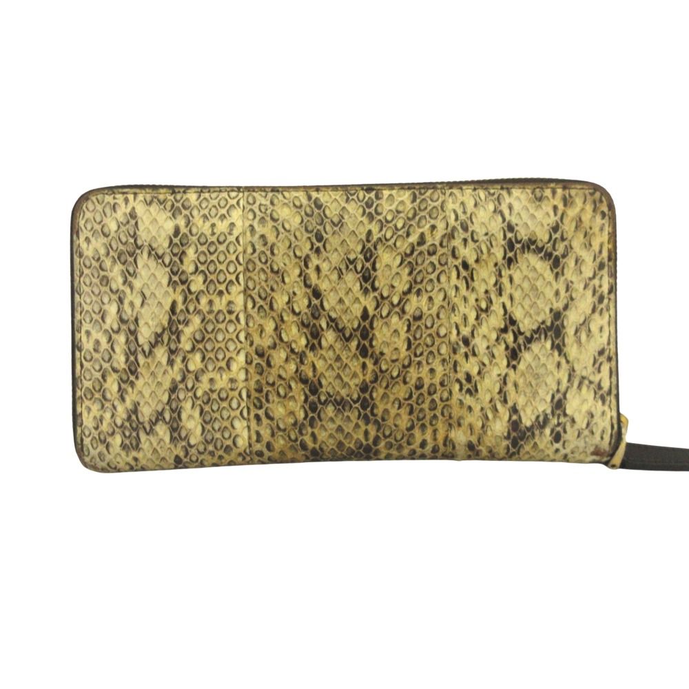 MCM エムシーエム パイソンレザー ラウンド 長財布 ロングウォレット 