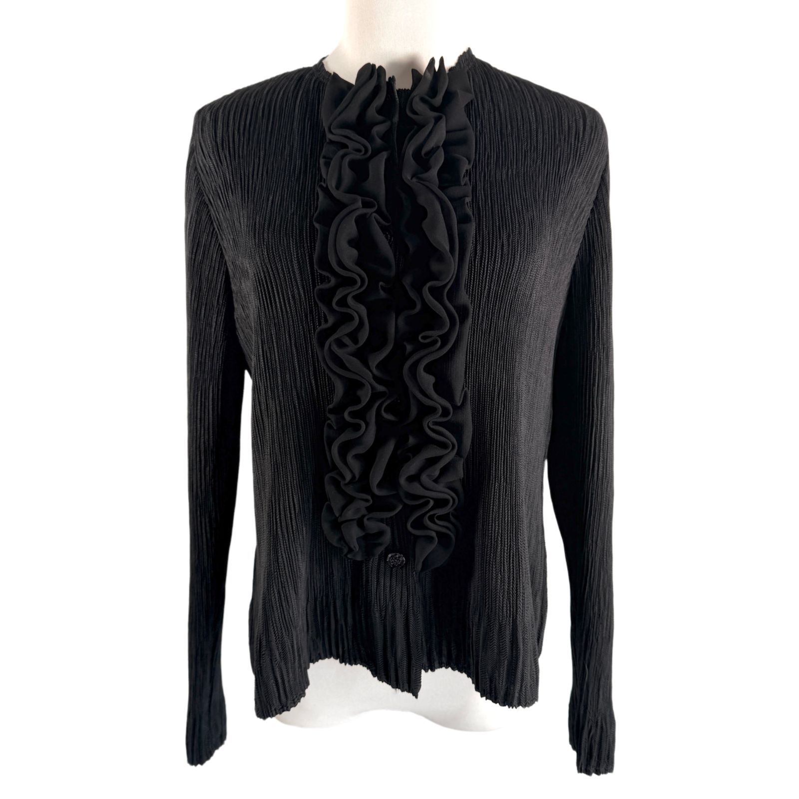 YUKI TORII ユキトリイ 昭和ドレス フリルブラウス シャツ M 黒