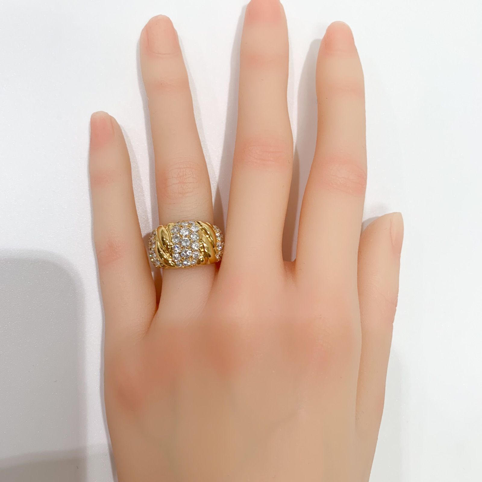 中古】MAUBOUSSIN モーブッサン ダイヤモンド K18YGイエローゴールド 