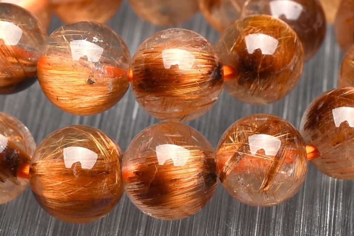 1点物】人気板状金針 タイガータイチンルチルクォーツ 7mm 