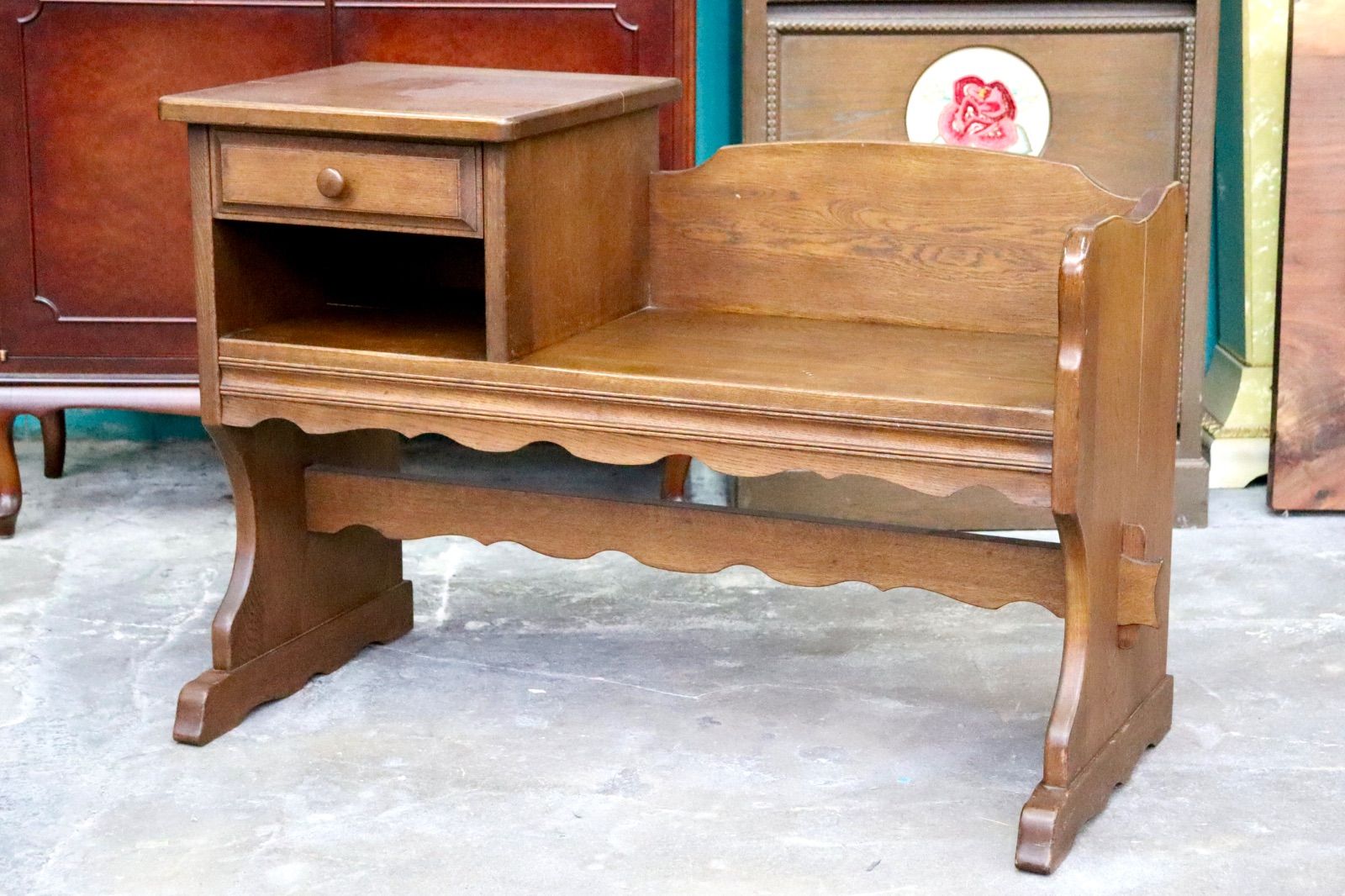 GMIH443○karimoku / カリモク コロニアル 電話台 FAX台 テレフォン