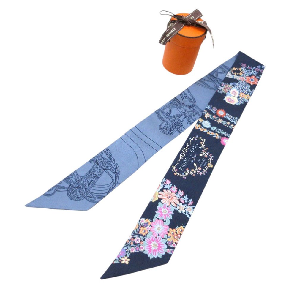 新品同様 エルメス ツイリー ブリッド ドゥ ガラ アン フルール