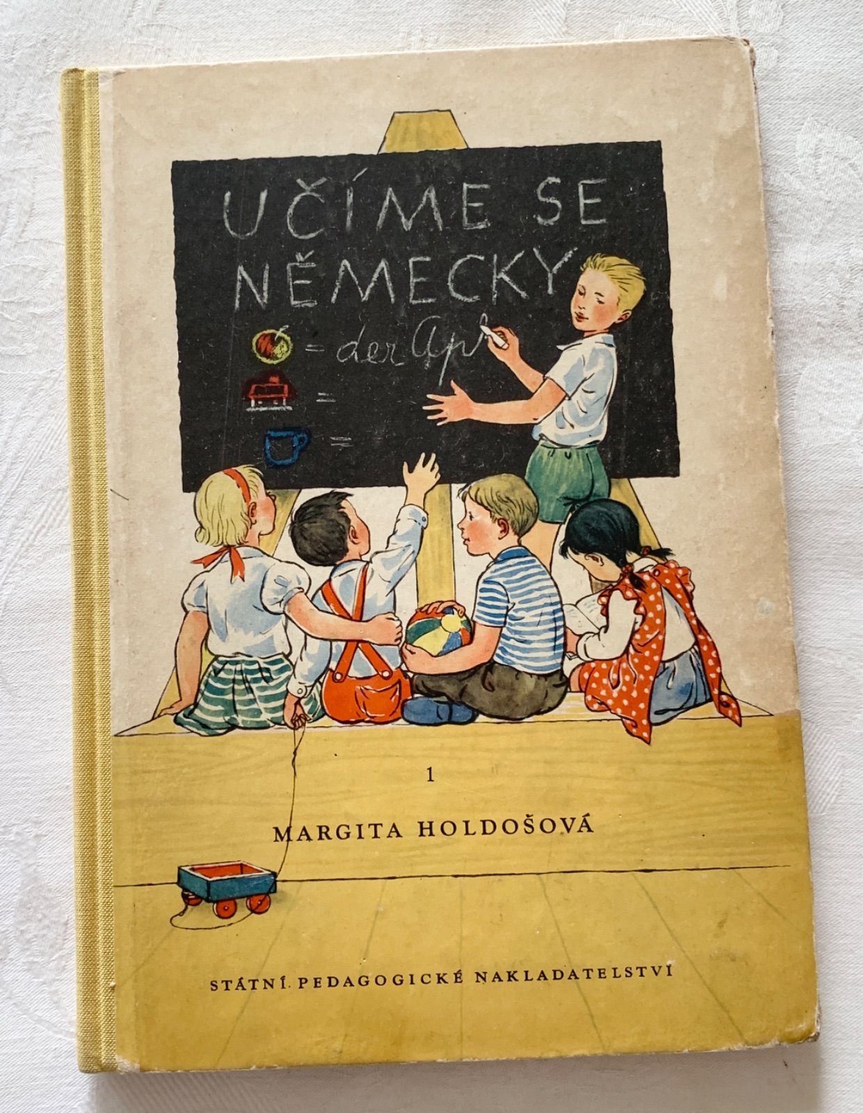 1963年-素朴で可愛いチェコ教科書 東欧ビンテージ ドイツ語テキスト