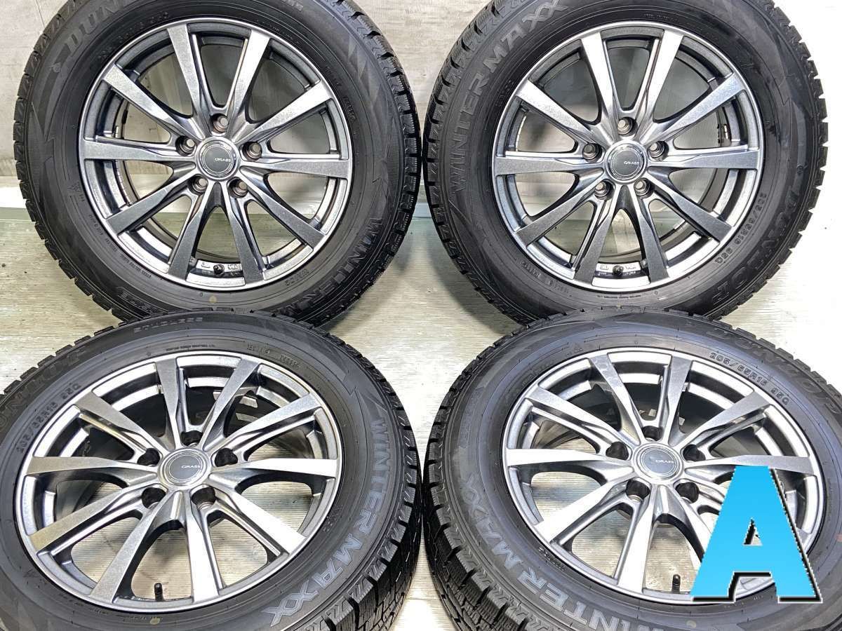 205/65R16 ダンロップ ウィンターマックス WM02 GRASS 16x6.5 38 114.3 