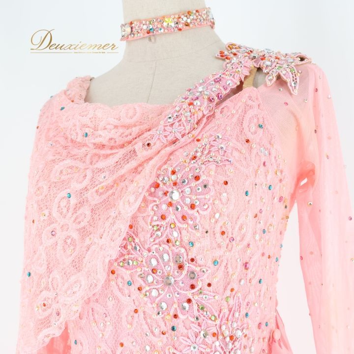 社交ダンス 衣装 スタンダードドレス ワンピース ドレス ピンク系