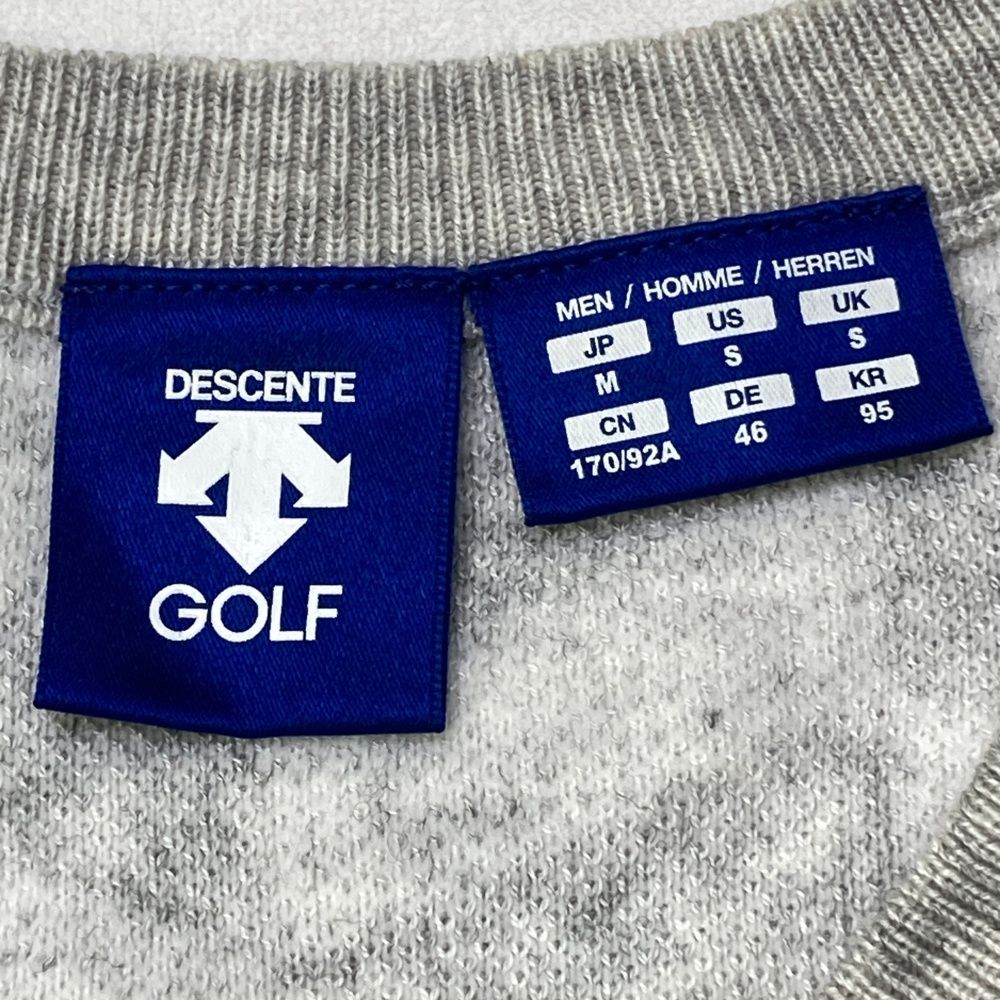 サイズ：M DESCENTE GOLF デサントゴルフ ウール混 長袖ニットセーター