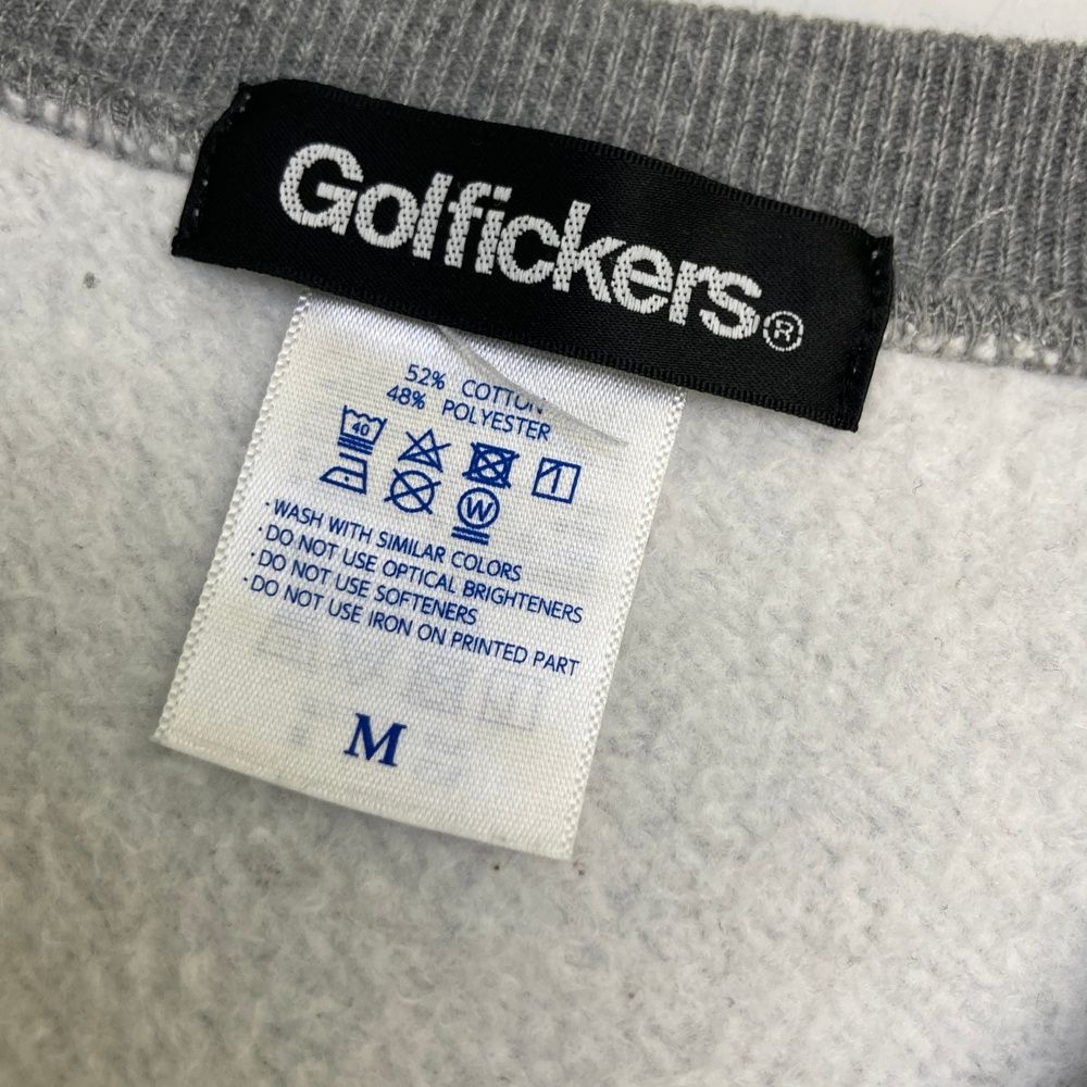 サイズ：M Golfickers ゴルフィッカーズ 裏起毛 長袖トレーナー ロゴ