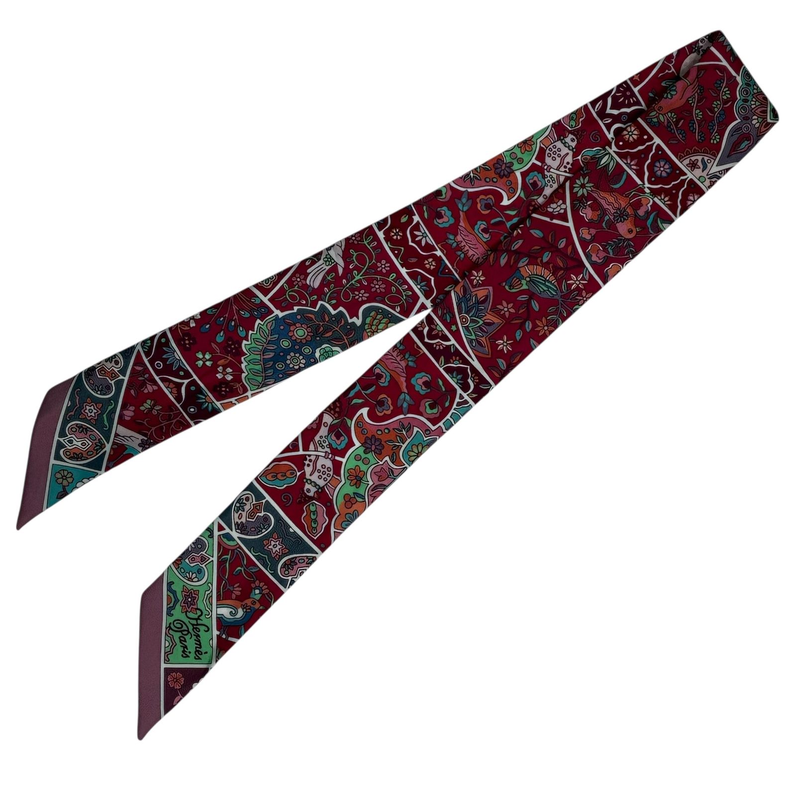 極美品 HERMES エルメス ツイリー スカーフ シルク Au Pays des