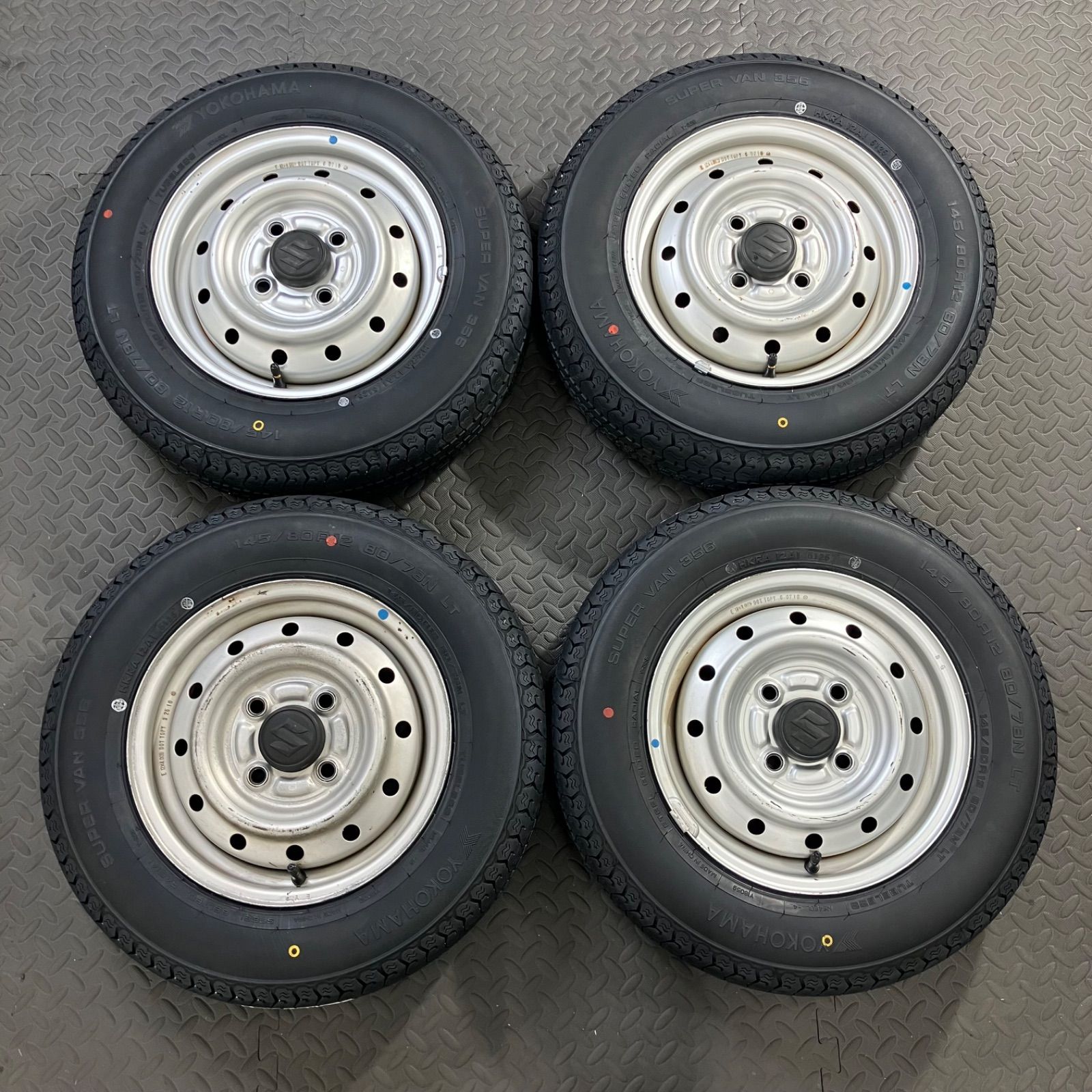 25年製 新品タイヤ 145/80R12 80/78N LT ヨコハマ スーパーバン356(夏
