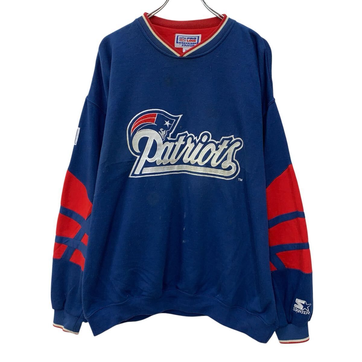 NFL PRO LINE ロゴスウェット トレーナー XL ブルー レッド