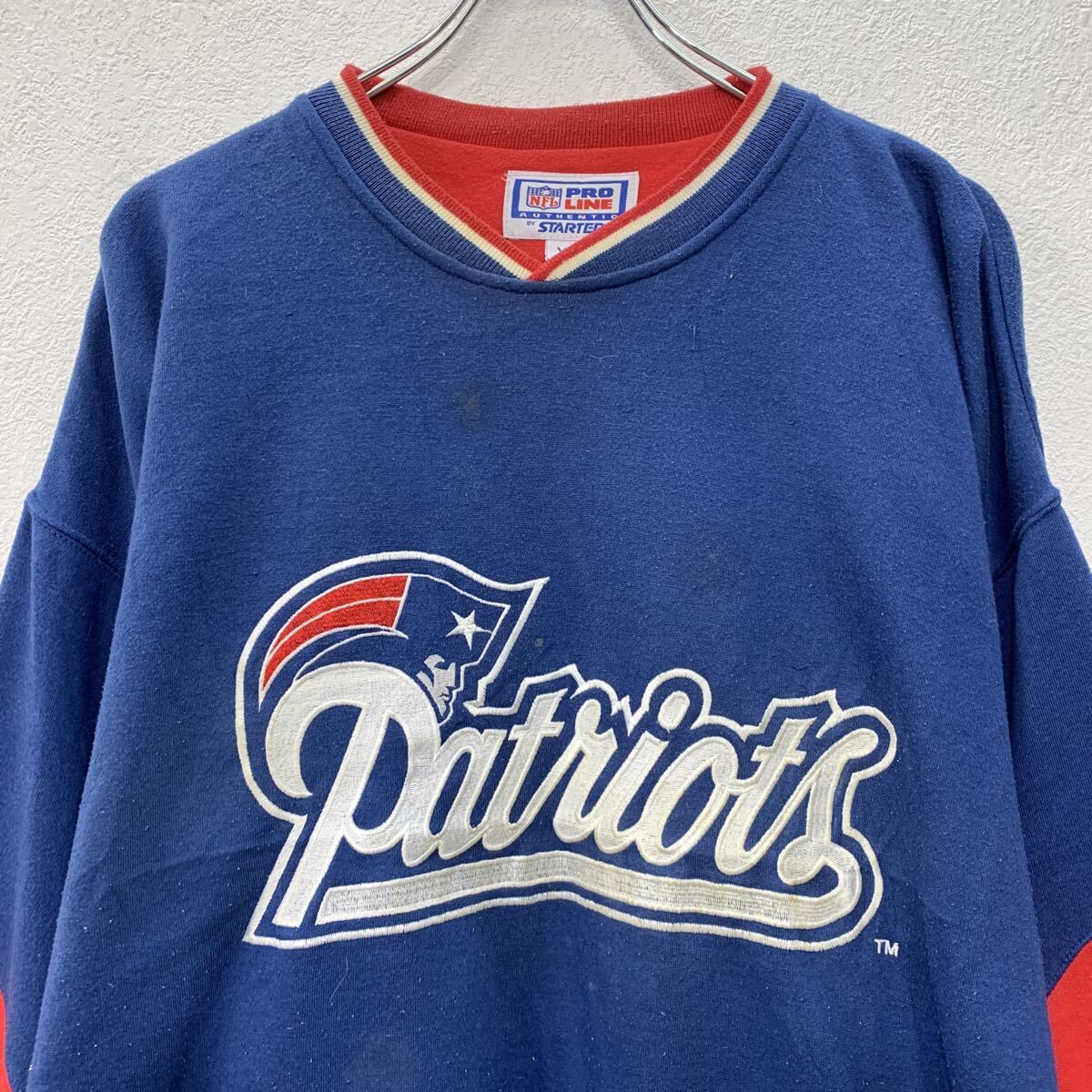 NFL PRO LINE ロゴスウェット トレーナー XL ブルー レッド