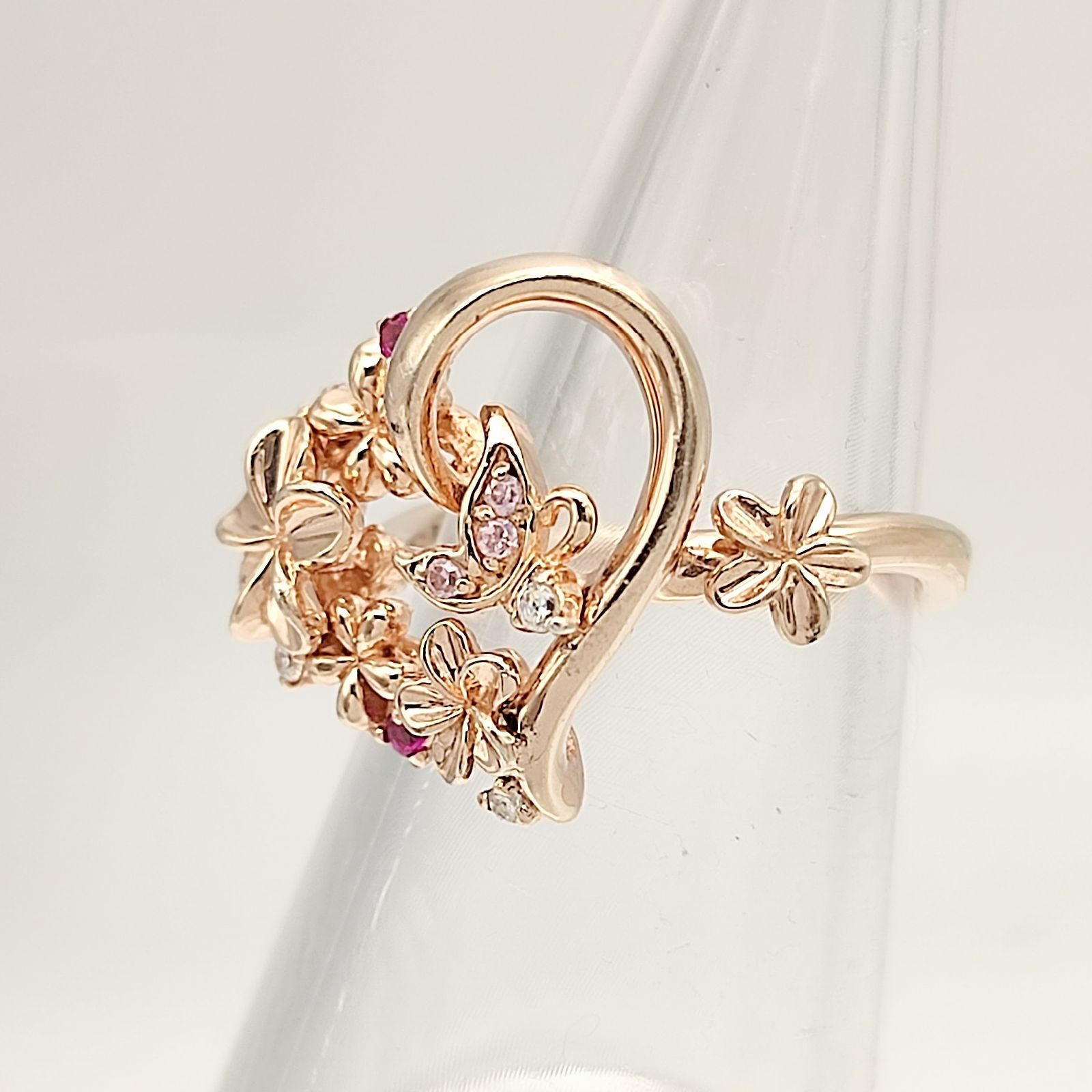 美品】Samantha Tiara サマンサティアラ フラワー ハートモチーフ