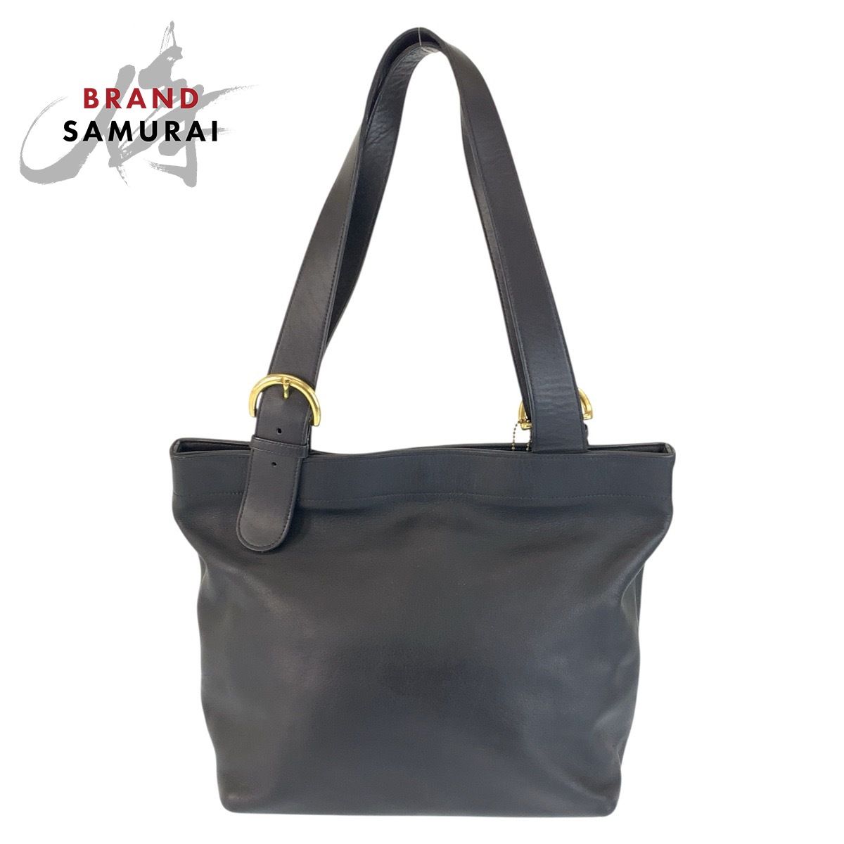 美品 COACH コーチ ヴィンテージ オールドコーチ ネイビー ゴールド