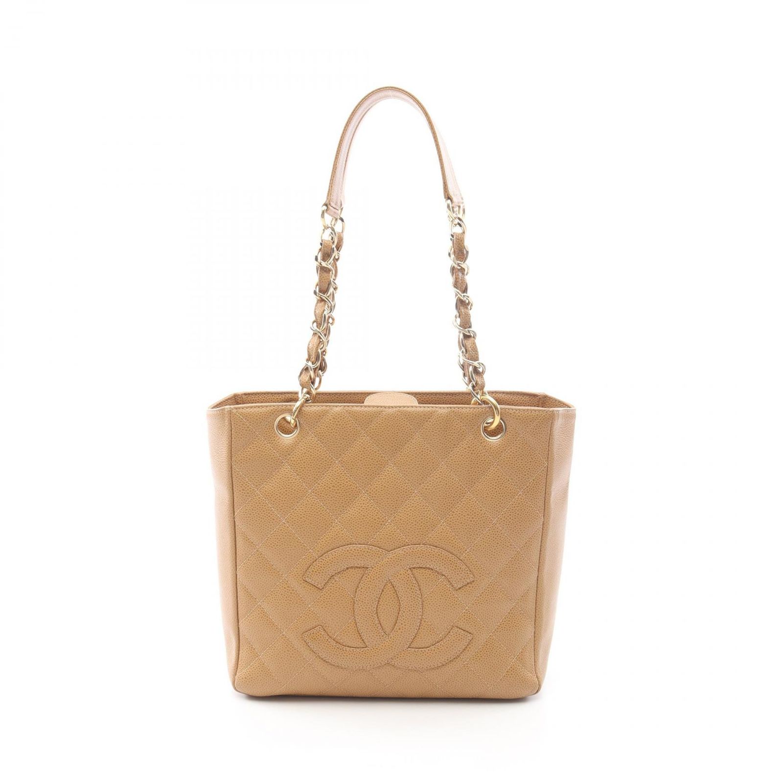 シャネル CHANEL トートバッグ マトラッセ PST ベージュ レザー PST 