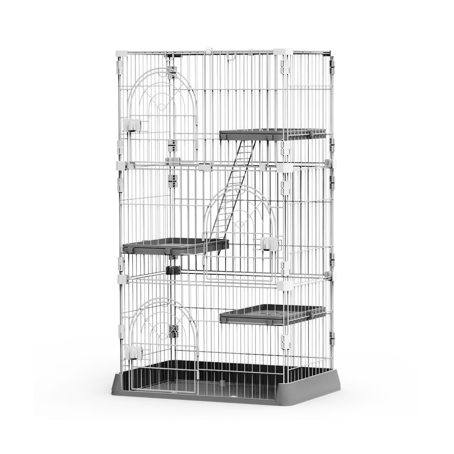 DINGHANG猫ケージ 大型 4段 ねこケージ 折りたたみ キャットケージ