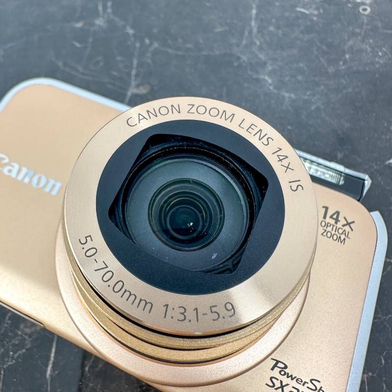 美品】Canon PowerShot SX210 IS ゴールド コンパクトデジタルカメラ