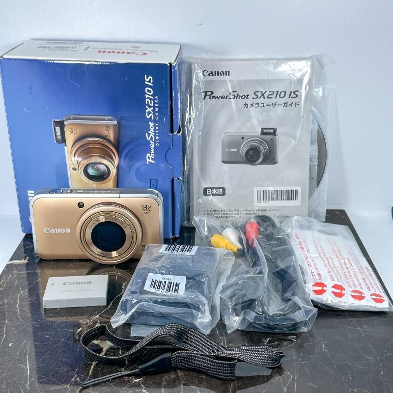 美品】Canon PowerShot SX210 IS ゴールド コンパクトデジタルカメラ