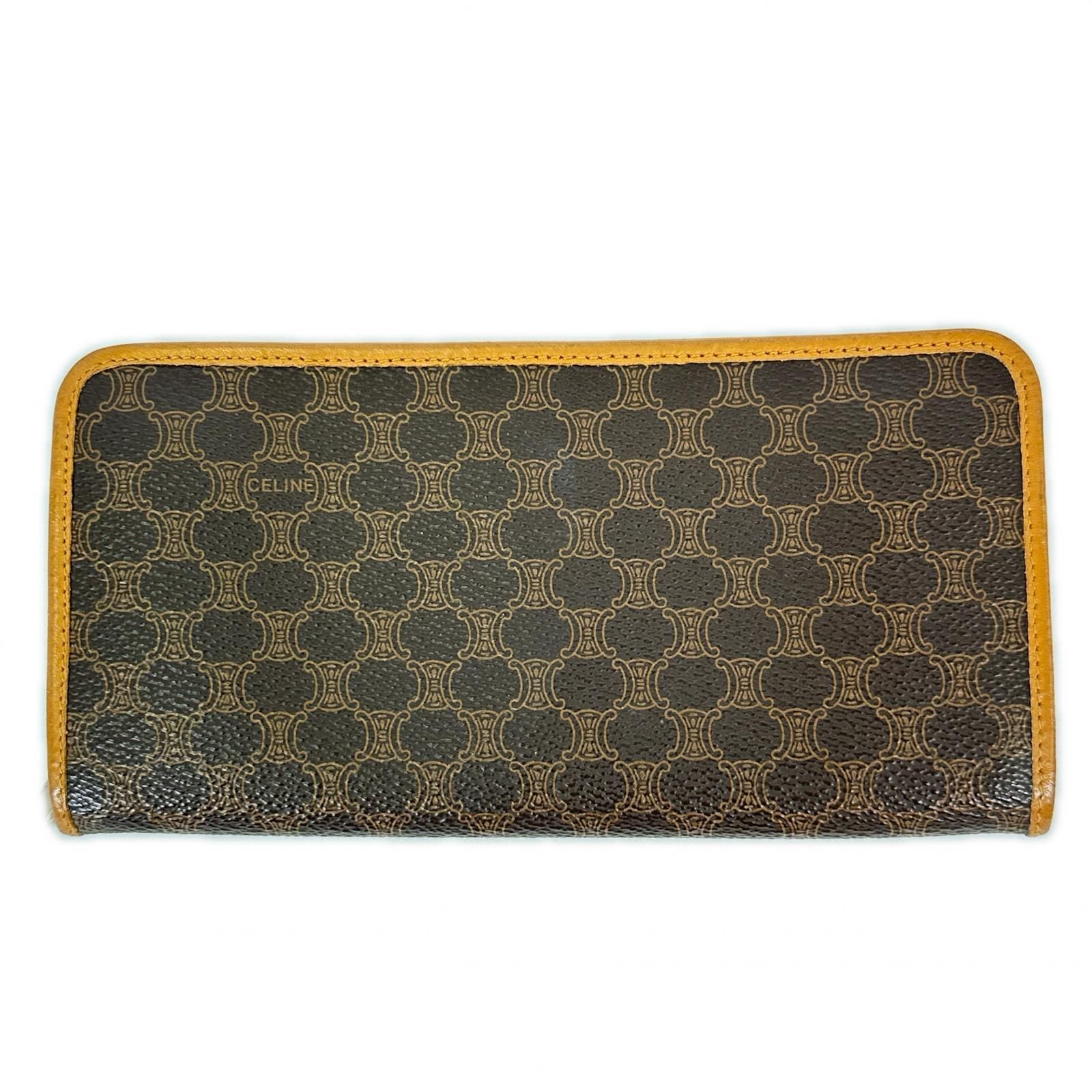 CELINE セリーヌ オールドセリーヌ 長財布 ブラウン PVC レザー