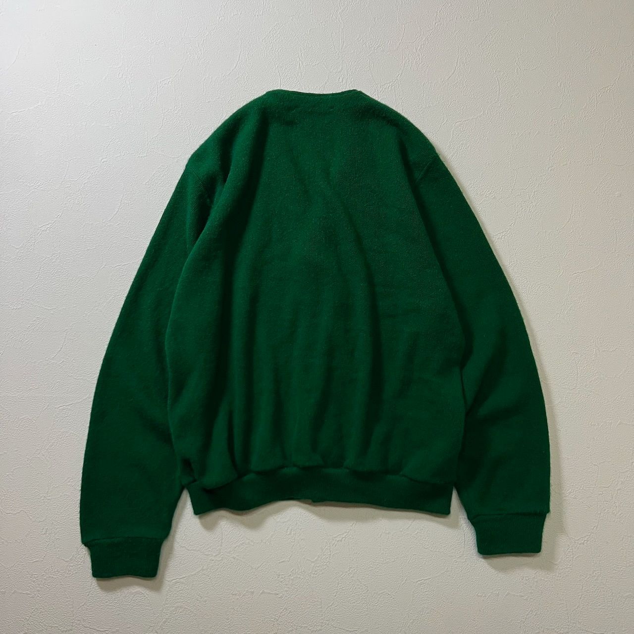 60s IZOD LACOSTE アクリル カーディガン ラコステ グリーン M 古着 